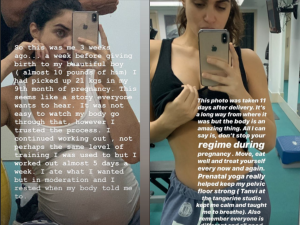 Gabriella Demetriades lost her baby weight within 11 days post-delivery