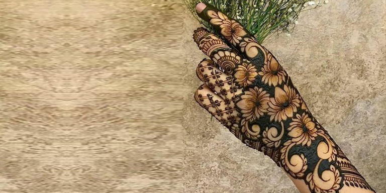 Lotus Patterned Henna Design