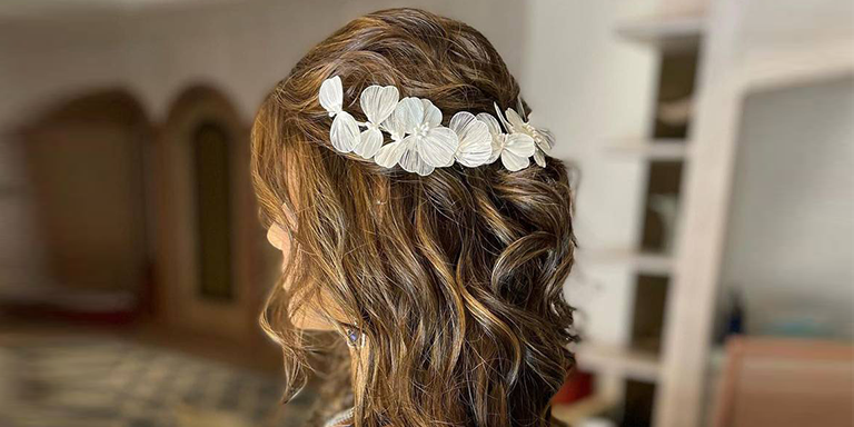 Bridal Hairstyle for Short Hair (Crow For The Queen_ Crowned Hair ) 03