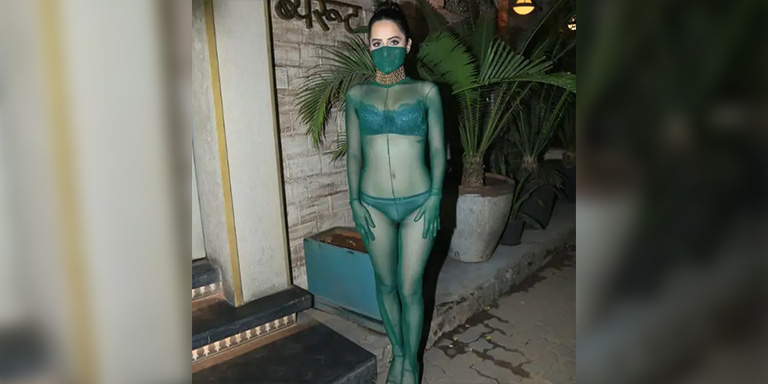 urfi Green Net Bodysuit