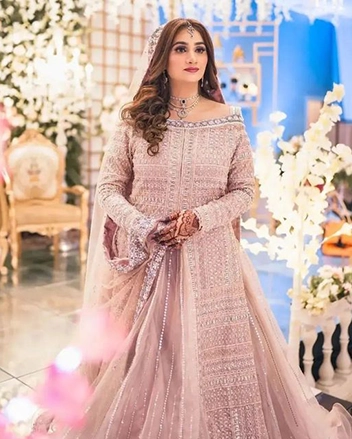 Wonders of Pastel On Muslim Bridal Dress