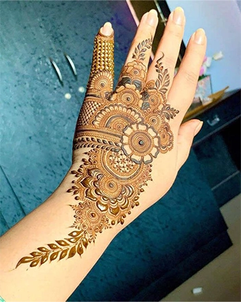 Eid Back Hand Mehndi Design