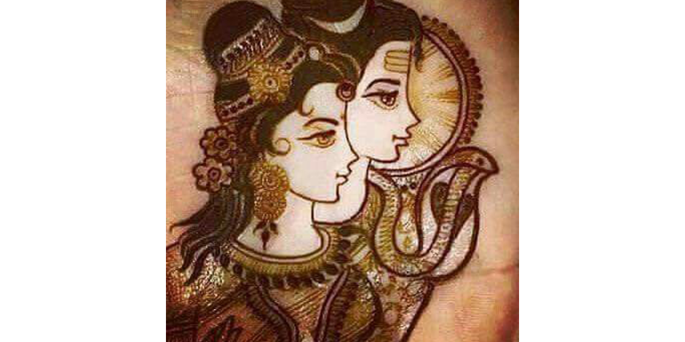 Shiva And Parvati Mehndi Design