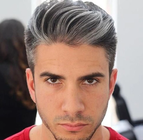 Charcoal gray hair color for men