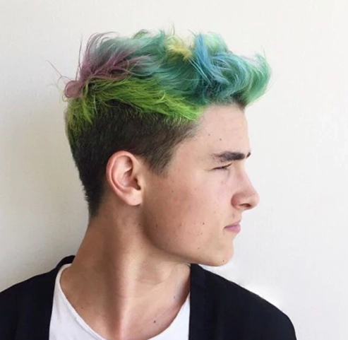 Multicolor hair color for men
