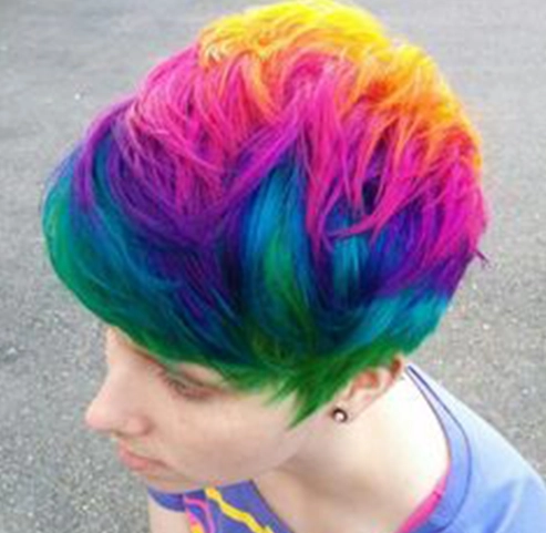 Multicolor hair for men