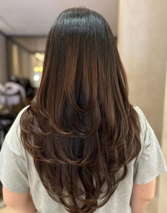 Layered Haircut with Textured Ends