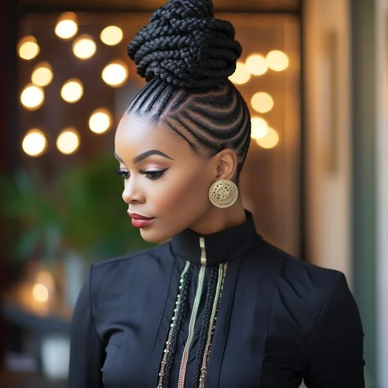 Braided Updo hairstyles for black girls