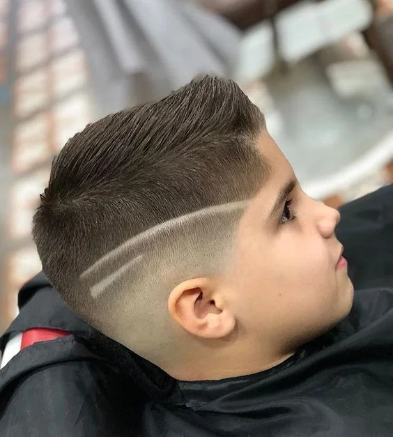 Fade with Design Kids Hairstyle
