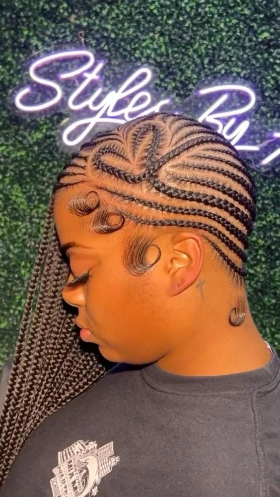Lemonade Braids hairstyles for black girls