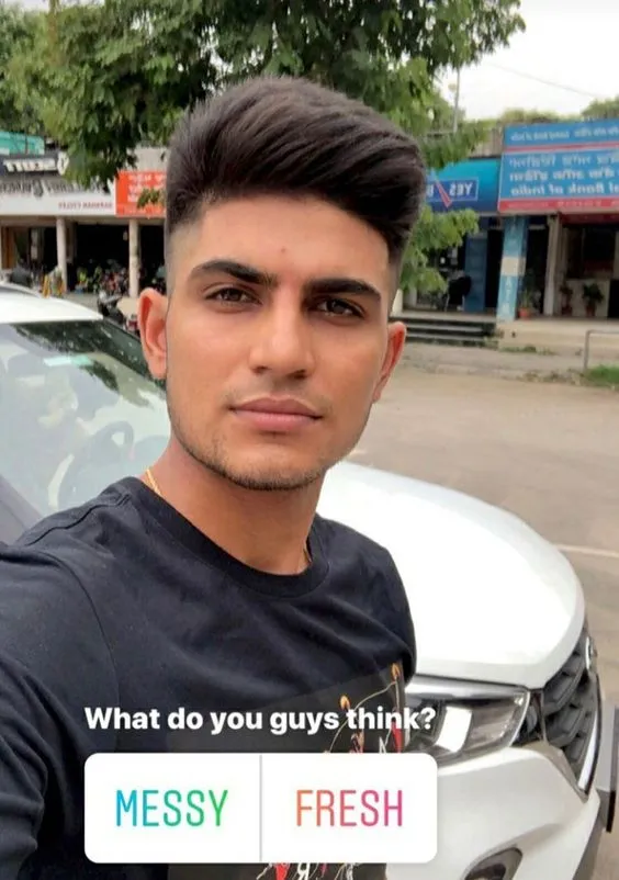 Messy top shubman gill hairstyle