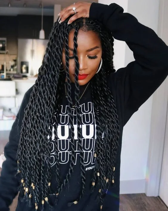 Senegalese Twists hairstyles for black girls