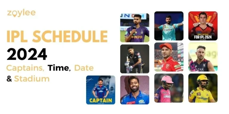 IPL Schedule 2024: Captains List, Time Table, and Stadium