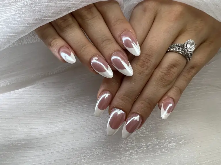Chrome Chic ombre nails