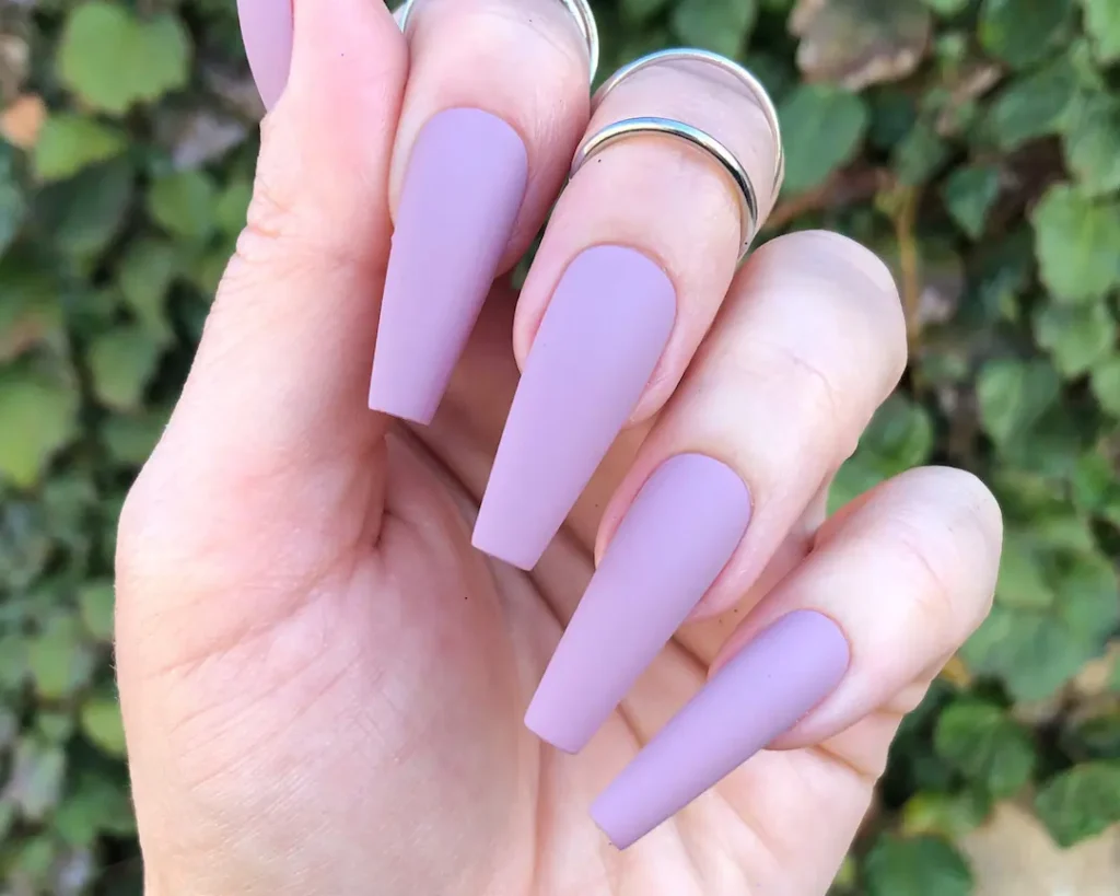 Lilac Love coffin nails