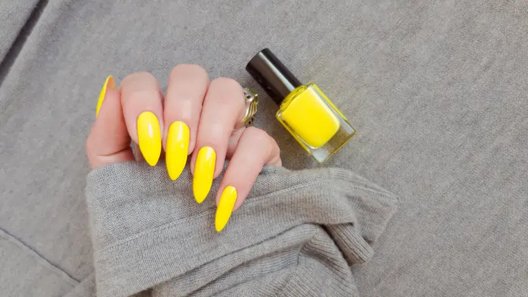 Neon Bright Summer Nails yellow
