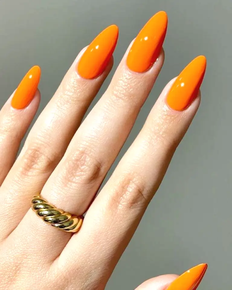 Orange Summer Nail