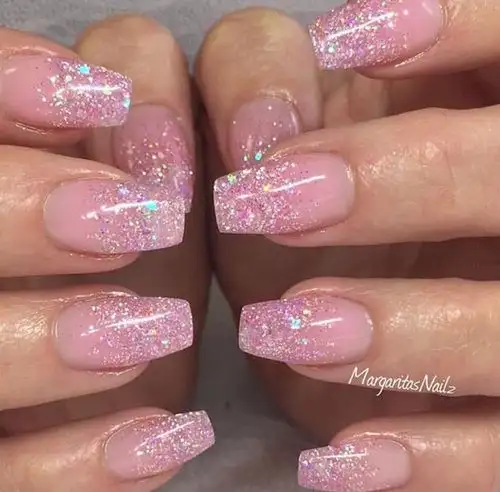 Pink Glitter Ombré