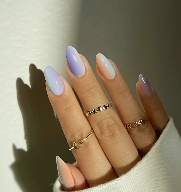 Pretty in Pastels ombre nails
