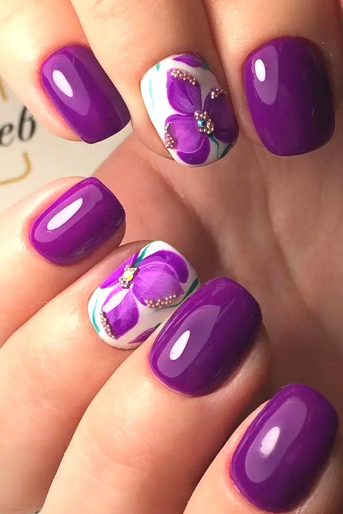 Purple Summer Nail