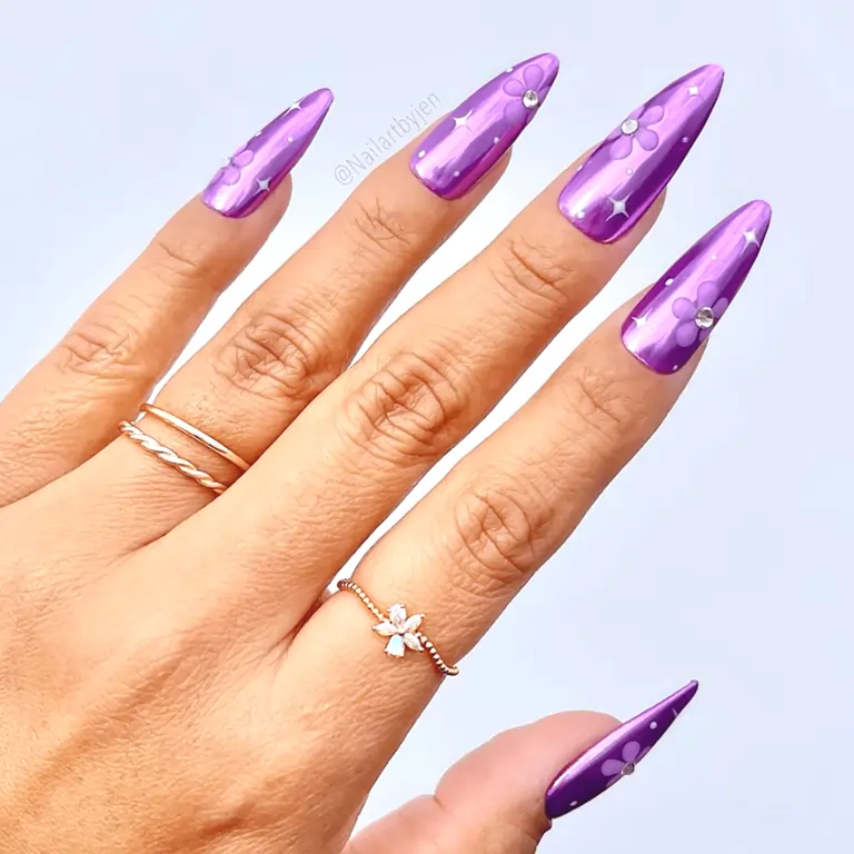 Purple Summer Nails